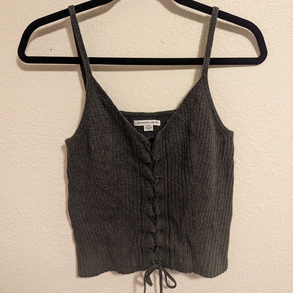 Women's Olive Green American Eagle Tank Top, Small